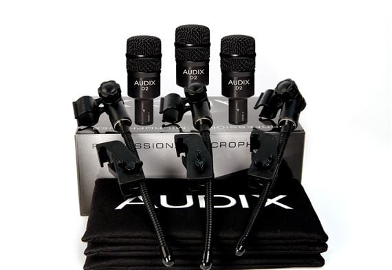 Audix D2 Trio Microphone 3 Pack With DVice Clamps
