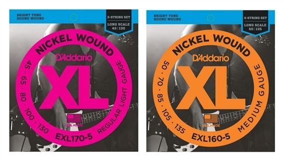 D'Addario EXL160-5 XL Nickel Wound 5 String Bass Guitar Strings
