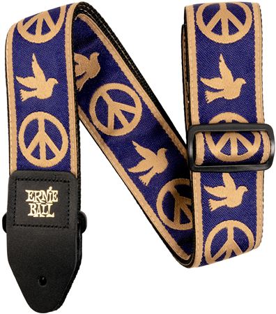 Ernie Ball P04699 Navy Blue and Beige Peace Dove Jacquard Strap