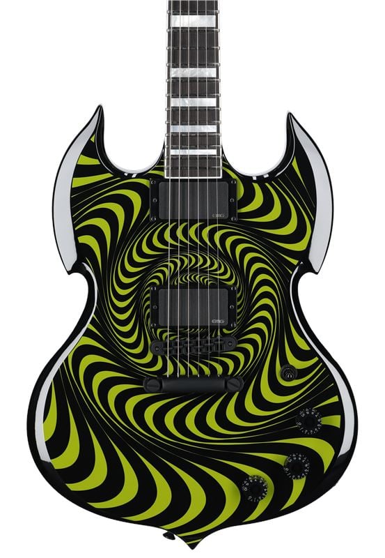 Wylde Audio Barbarian Electric Guitar Psychic Bullseye Grimmest Green