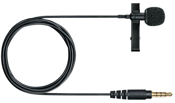Shure MVL-3.5MM Lavalier Condenser Microphone With TRRS Connector