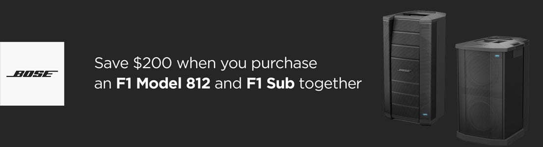 Save $200 when you purchase an F1 Model 812 and F1 Sub together