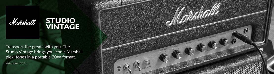 Studio Vintage - Iconic Marshall plexi tones in a portable 20W format.